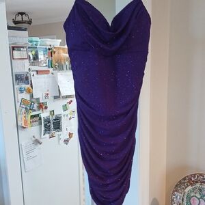 Honey and Rosie Sparkling Purple Mini Dress